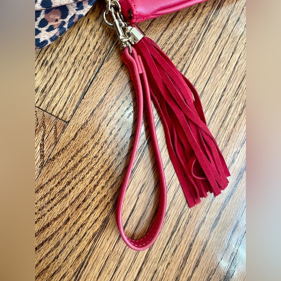 Chico's Red Clutch, Suede Tassel, NWOT - Picture 7 of 10